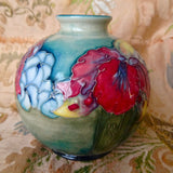 GORGEOUS Moorcroft Art Pottery ORCHIDS Vase,Lovely Arts and Crafts Colors and Design,Mid 1950s, Fantastic Condition, Collectible Art Pottery
