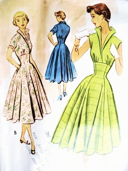 50s McCALLS 8835 Dress Pattern ROCKABILLY High Waist Fitted Midriff Dr A Vintage shop 50s McCALLS 8835 Dress Pattern ROCKABILLY High Waist Fitted Midriff Dr A Vintage shop