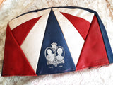 RARE Silver Jubilee of George V Queen Mary, Tea Cosy , Leather Tea Cozy, 1935 English Royalty Souvenir, Beautiful To Display, Collectible British Royalty