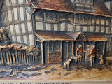 BEAUTIFUL Antique Osborne Ivorex SHAKESPEARE'S House 3D Wall Hanging, Stratford-On-Avon, Made In England, Wall Plaque, Relief Sculpture