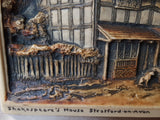 BEAUTIFUL Antique Osborne Ivorex SHAKESPEARE'S House 3D Wall Hanging, Stratford-On-Avon, Made In England, Wall Plaque, Relief Sculpture