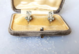 STRIKING Art Deco Glass Earrings, Brilliant Paste Earrings,Rhinestone Earrings,Bridal, Signed Coro,Collectible Vintage Jewelry