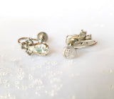 STRIKING Art Deco Glass Earrings, Brilliant Paste Earrings,Rhinestone Earrings,Bridal, Signed Coro,Collectible Vintage Jewelry