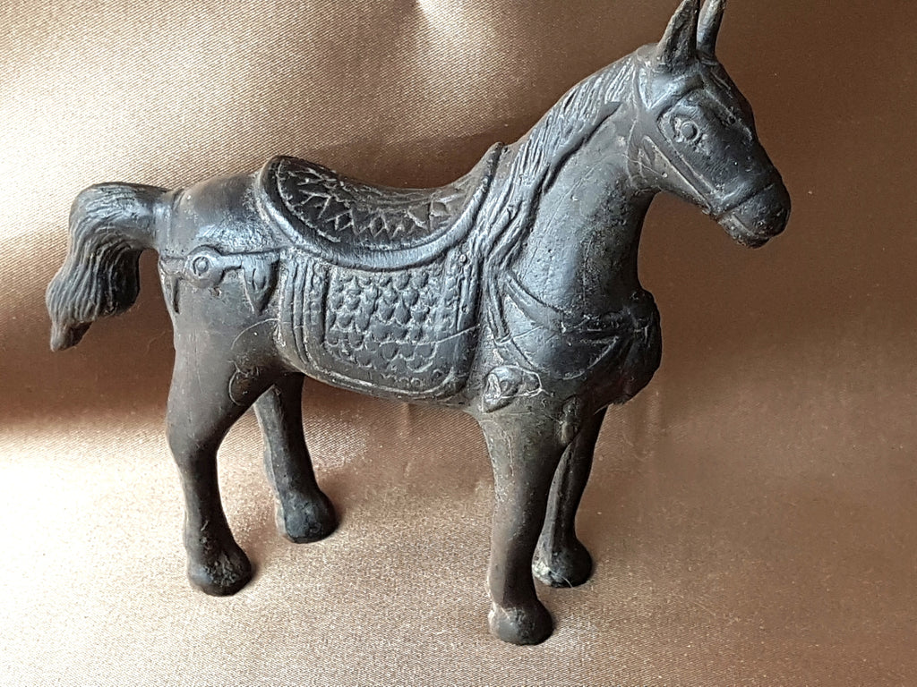 FABULOUS Antique Authentic Tibetan Bronze Horse Statue, Wonderful To Display, Decorative