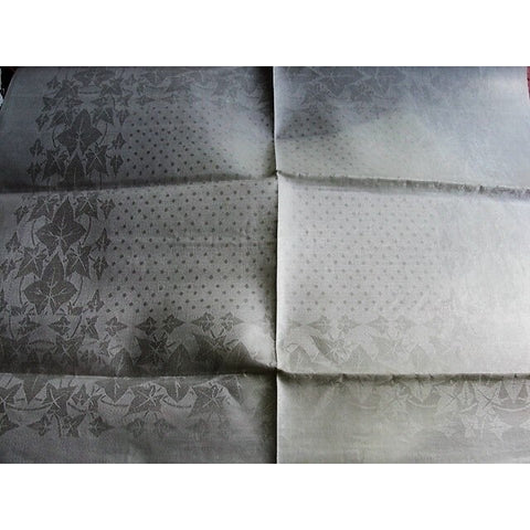 LOVELY Antique Irish Linen Damask Linen Dinner Napkins Set of 6 Ivy Leaves n Polka Dots Pattern,Chateau Chic Antique Table Linens Never Used