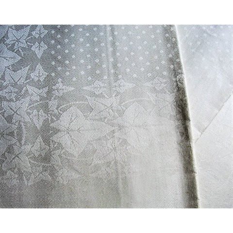 LOVELY Antique Irish Linen Damask Linen Dinner Napkins Set of 6 Ivy Leaves n Polka Dots Pattern,Chateau Chic Antique Table Linens Never Used