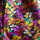 VINTAGE Silk Scarf, FLOWER POWER, Pretty Colors, Looks Never Used, Collectible Vintage Scarves