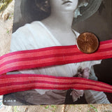 ANTIQUE FRENCH Silk Ribbon Trim, Lush Colors,Millinery,Flapper Hats,Vintage Clothing, Quilts,Dolls,Heirloom Sewing,Collectible Vintage Trims