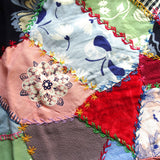 BEAUTIFUL Antique Crazy Quilt Cushion Pillow Cover,Selection of Hand Embroidery,Lovely Fabrics,Charming To Frame,Farmhouse Decor