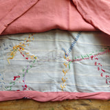 BEAUTIFUL Antique Crazy Quilt Cushion Pillow Cover,Selection of Hand Embroidery,Lovely Fabrics,Charming To Frame,Farmhouse Decor