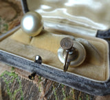 PRETTY 1950s Faux Pearl Earrings, Lustrous Glass Faux Pearls Earrings, Silver Tone Metal, Bridal Earrings,Vintage Earrings, Collectible Jewelry