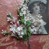 Lovely VINTAGE Millinery Flowers, Floral Hat Trim, Dress Corsage, Fabric Flowers, Bridal, Doll Size Flowers,Old Millinery Bouquet, Small Flowers, Heirloom Sewing