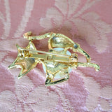 VINTAGE Cute Jelly Belly Cat Brooch, Faux Pearl Belly, Mid Century Figural Pins, Collectible Vintage Jewelry