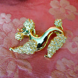CUTE Vintage Dog Brooch, French Poodle Pin, Detailed Animal, Signed Figural Brooch, Collectible Vintage Costume Jewelry