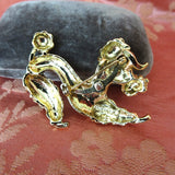 CUTE Vintage Dog Brooch, French Poodle Pin, Detailed Animal, Signed Figural Brooch, Collectible Vintage Costume Jewelry