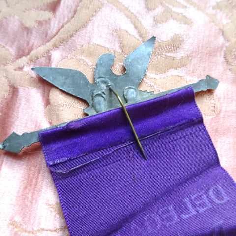WONDERFUL 1898 Delegate Ribbon, Third Biennial Convention, St Louis 1898,The International Correspondence Schools, Scranton PA