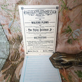 RARE 1887 Advertising Pocket Memorandum Booklet, Moline Plow Co, Flying Dutchman Plow, Excellent Condition, Collectible Advertising