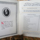 Ford Times, February 1915 Canadian Edition Advertising Magazine, On The Dawson Trail, Collectible Ford Automobile Advertising