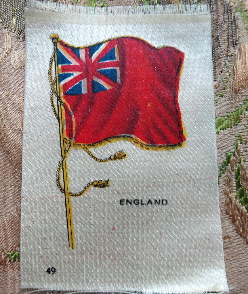 COLLECTIBLE Antique Printed Flag Cigarette Silk ,England Flag,Tobacco Silks, Tobacco Premium, For Sewing Quilting Projects or Frame It