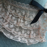 RESERVED PRETTY Vintage  Pink Lace Collar 1940s Era
