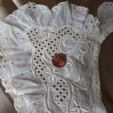 BEAUTIFUL Ruffled Antique Collar, Lovely Embroidery and Openwork