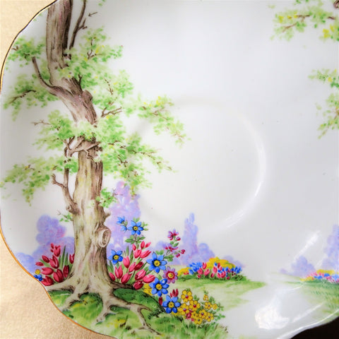 BEAUTIFUL Vintage English Teacup and Saucer,Royal Albert Greenwood Tree Teacup and Saucer,Collectible Cups and Saucers