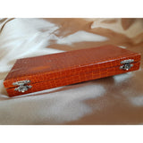 1920s ART DECO Bakelite Like 4 Pc Writing Desk Set, Openwork Silver Bands Inlay, Wax Seal Never Engraved, Antique Boxed Writing Set