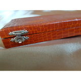 1920s ART DECO Bakelite Like 4 Pc Writing Desk Set, Openwork Silver Bands Inlay, Wax Seal Never Engraved, Antique Boxed Writing Set