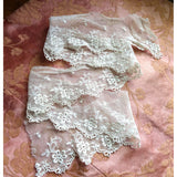 ANTIQUE French netted Lace Trim, Intricate Pattern,Bridal Dress,Dolls, Half Dolls,Flapper Dress,Heirloom Sewing,Collectible Antique Textiles