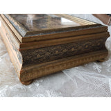 BEAUTIFUL French Antique Box,Jewelry Box,Trinket Box,Make Up Box,Vanity Display,Lovely Watteau Scene,French Chateau Decor, Collectible Boxes