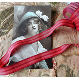 ANTIQUE FRENCH Silk Ribbon Trim, Lush Colors,Millinery,Flapper Hats,Vintage Clothing, Quilts,Dolls,Heirloom Sewing,Collectible Vintage Trims