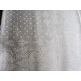 LOVELY Antique Irish Linen Damask Linen Dinner Napkins Set of 6 Ivy Leaves n Polka Dots Pattern,Chateau Chic Antique Table Linens Never Used