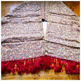FAB 1940s Vintage Men's Scarf, ART DECO Style ,Fringe Paisley Scarf ,Tootal Scarf, England Gentlemans Elegant Scarf, Forties Era Menswear, Film Noir Scarves
