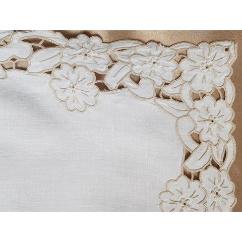 BEAUTIFUL Vintage Madeira Linen Tray Cloth,Centerpiece,Table Topper,Large Doily,Lovely CutWork and Embroidery, Beautiful Collectible Linens