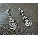 GORGEOUS Art Deco Drop Earrings,Antique Paste Earrings, Flapper Era Earrings, Bridal Earrings, Evening Earrings, Collectible Vintage Jewelry