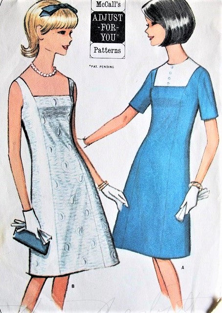 a line dress sewing pattern Mendocino A-Line Free above the knee dress finished with enclosed binding 1960s CUTE A Line Dress