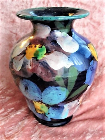 GORGEOUS Antique Hand Painted Vase Very Early 1930s Moorecroft Beautiful Colors Highly Decorative Collectible Vintage Art Pottery