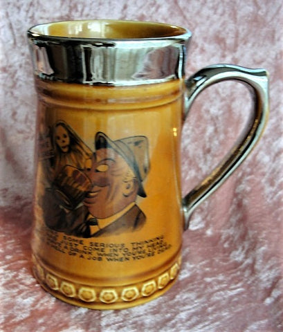 Antique Lord Nelson England Tankard Beer Mug Vintage English Pottery Man Cave Beer Stein Great Gift For Men Collectible Tankards