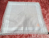 VINTAGE 1950s Hankie,Monogram W Hanky Handkerchief,Bridal Hankie Hankies,Something Old,Perfect Wedding Hanky,Collectible Vintage Hankies