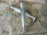 ART DECO Tall Salt and Pepper Shakers, Elegant Silver Plate Shakers, Fine Dining, Silverware, Vintage Silver, Deco Salt Pepper Set, Collectable Silver, Vintage  Tableware