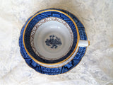 BEAUTIFUL Vintage Blue willow Teacup and Saucer, English Made, Blue and White China, Deep Saucer, Collectible Vintage Cups and Saucers