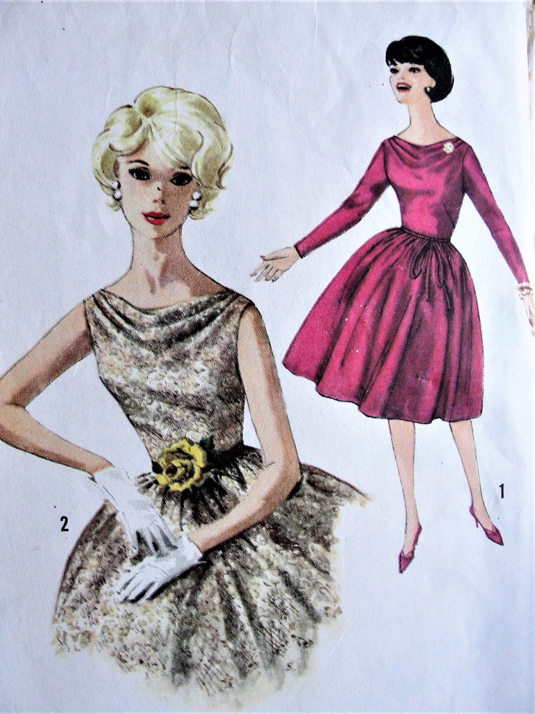 60s FABULOUS Cocktail Party Dress Pattern SIMPLICITY 4168 Full Skirt E A Vintage shop 60s FABULOUS Cocktail Party Dress Pattern SIMPLICITY 4168 Full Skirt E A Vintage shop
