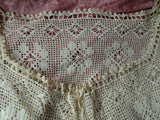 CHARMING Edwardian Hand Crochet Lace Corset Cover Top,Wear As Crop Top,Use in Heirloom Sewing, Farmhouse French Country Decor, Collectible