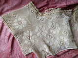 CHARMING Edwardian Hand Crochet Lace Corset Cover Top,Wear As Crop Top,Use in Heirloom Sewing, Farmhouse French Country Decor, Collectible