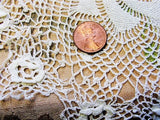 Victorian Fine Irish Crochet Lace Doily Raised Roses Collectible Doilies