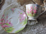 BEAUTIFUL Vintage Tea Cup and Saucer BLOSSOM TIME Royal Albert English Bone China for Bridal Luncheons,Showers, Hostess Gift, Bridesmaid Gift, Weddings,Tea Parties, Brocante