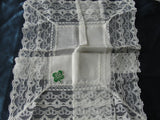 LOVELY Vintage Irish Linen and Lace Hanky Handkerchief Hankie Perfect Wedding Bridal Hankies