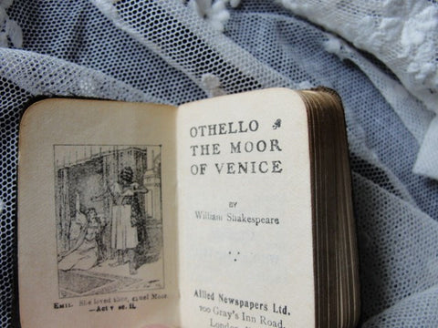 Antique Miniature Book Shakespeare Leather Bound Perfect For Dolls Doll House