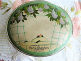 ANTIQUE Deco Era 20s Powder Tin, Cheramy Paris Powder Tin, April Showers Poudre de Toilette Tin, Art Deco Design, Decorative Tins,Vanity Decor, Collectible Tins