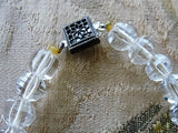 DAZZLING Antique Cut Crystal Necklace Amazing Heavily Cut Swarovski Brilliant Crystal Glass Sterling Silver Clasp Quality Vintage Jewelry